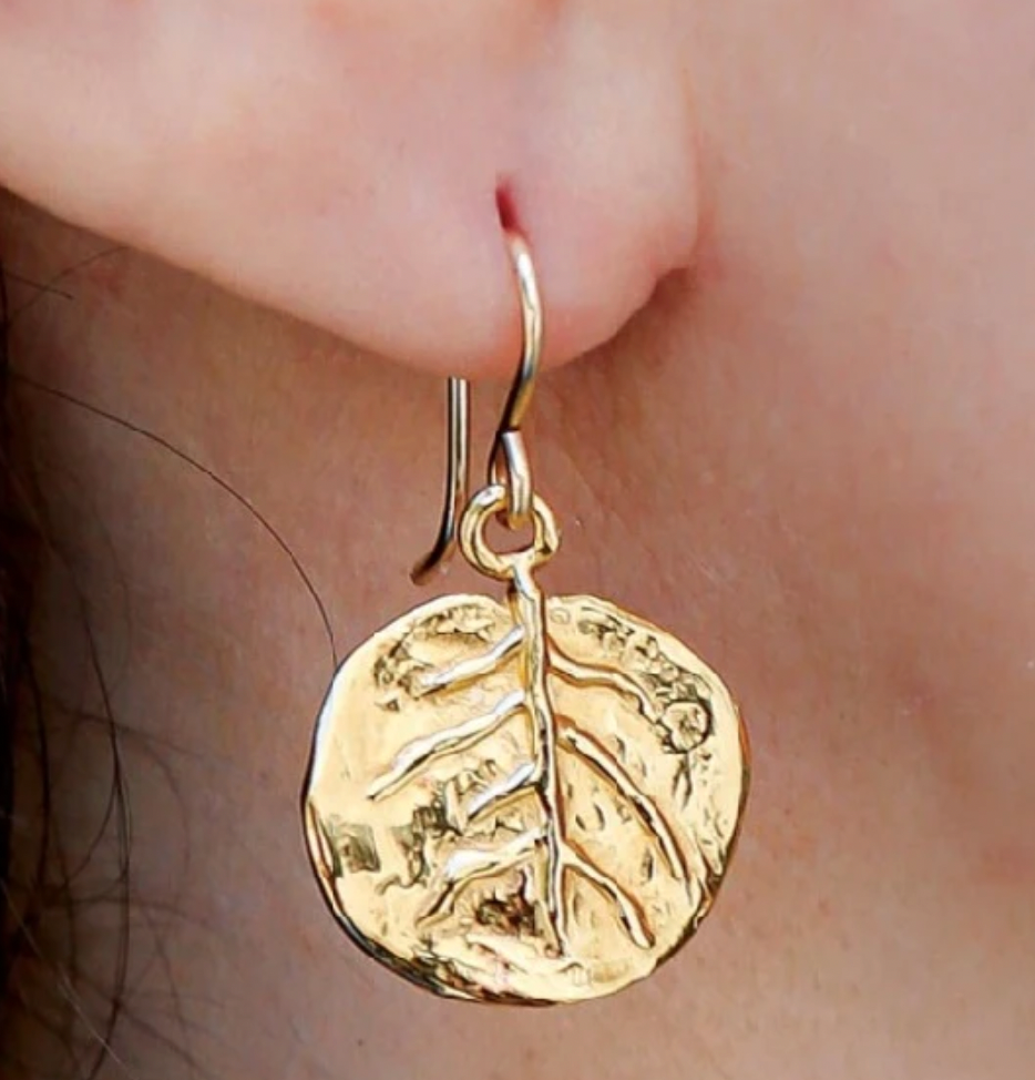 Sea Grape Leaf Earrings