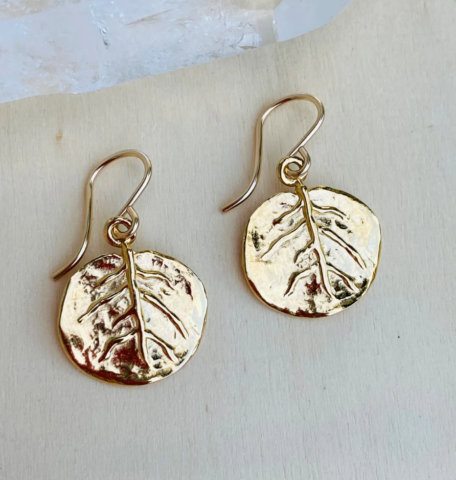 Sea Grape Leaf Earrings