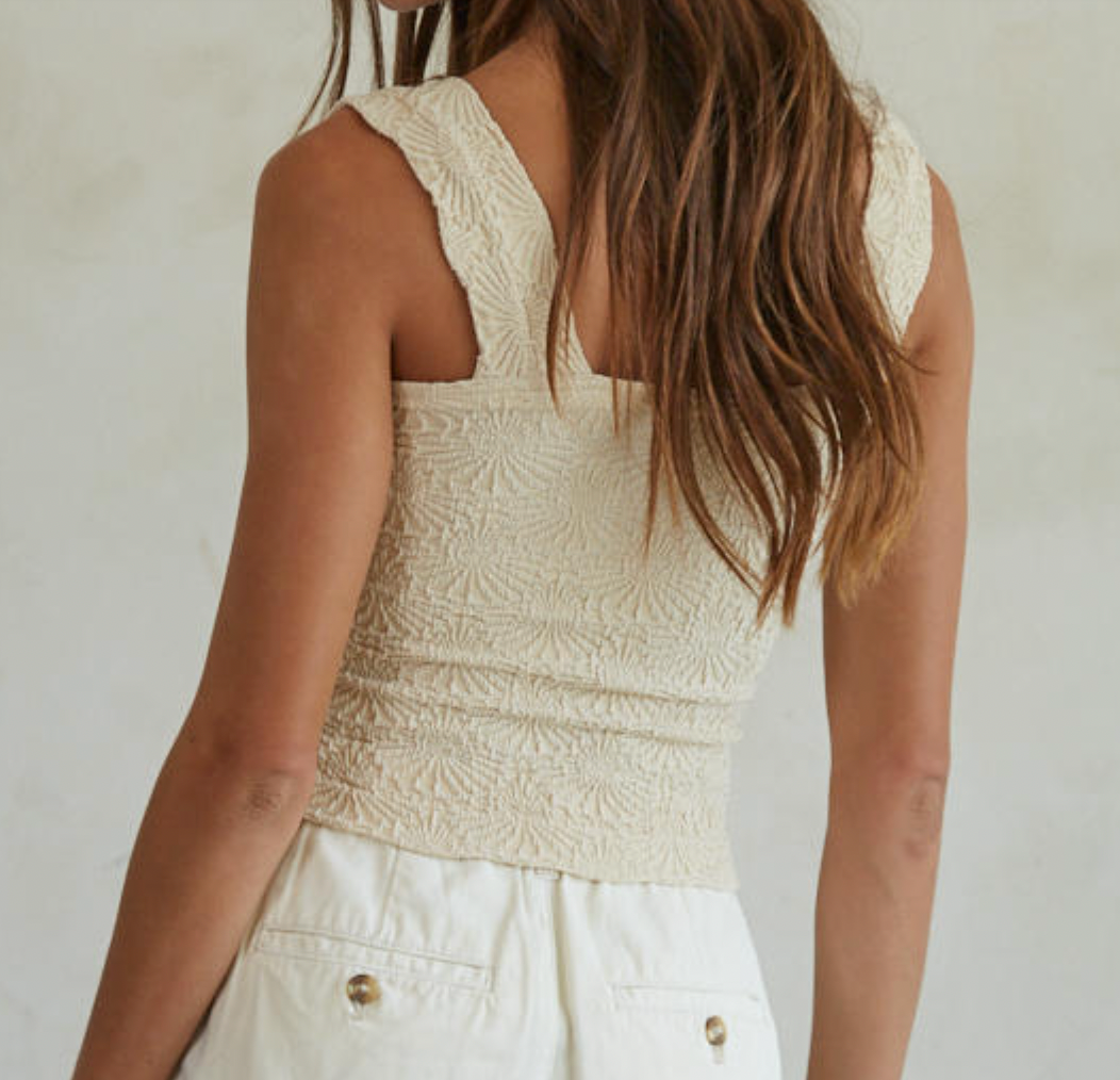 Jacquard Square Neck OS