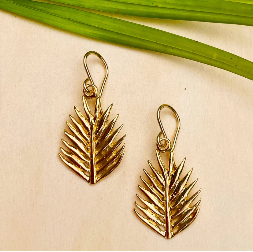 Medium Palm Fronds Earrings