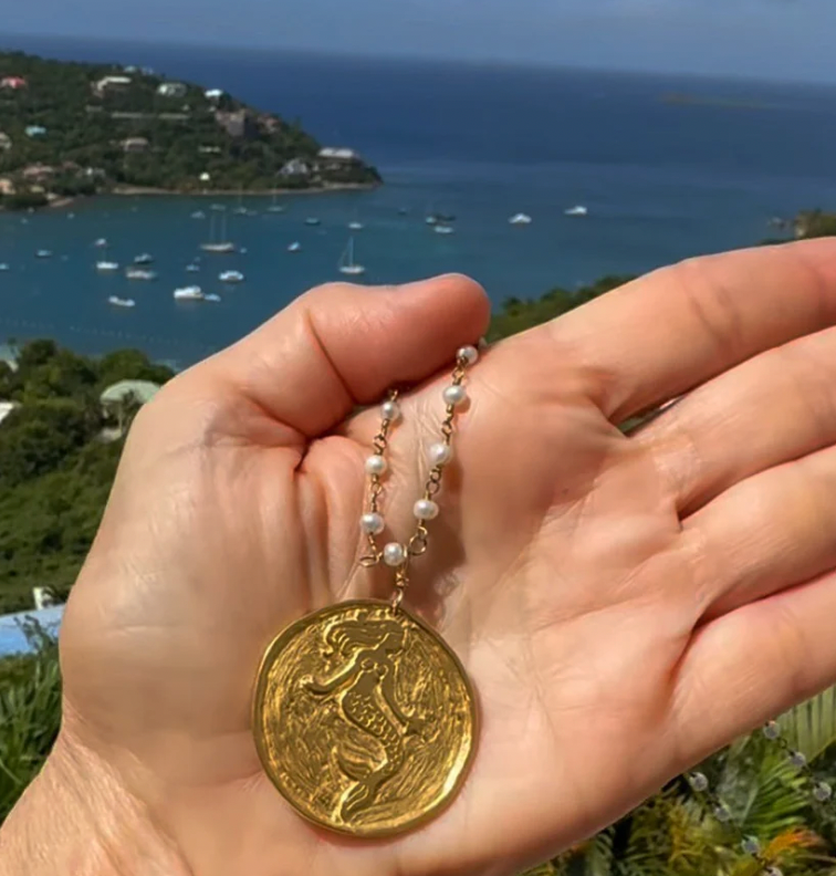 Mermaid Coin and Pearl