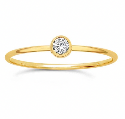 CZ 4MM 14/20 Ring