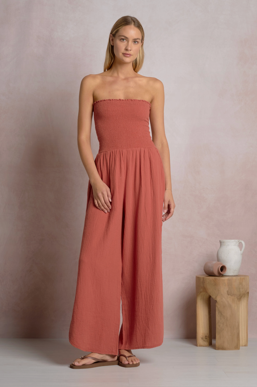 Strapless Smocked Jumper