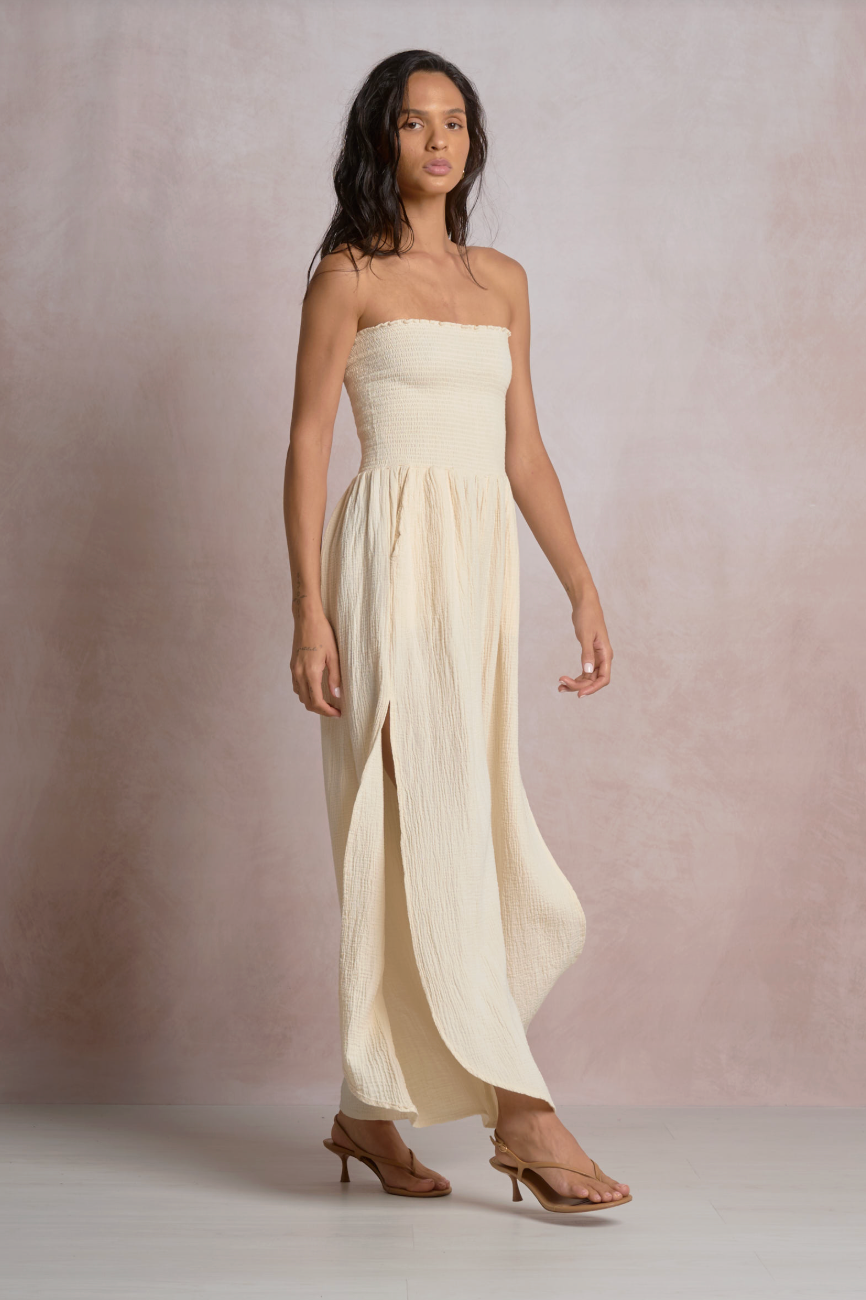 Strapless Smocked Jumper