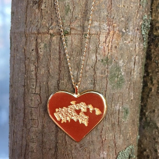 St. John Gold Plated Heart Necklace