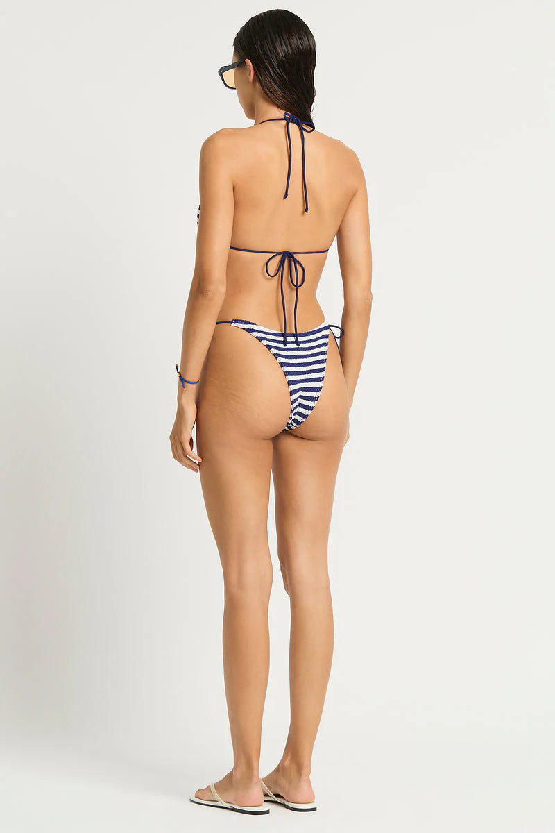 Beaded Ingrid Tri - Navy/White