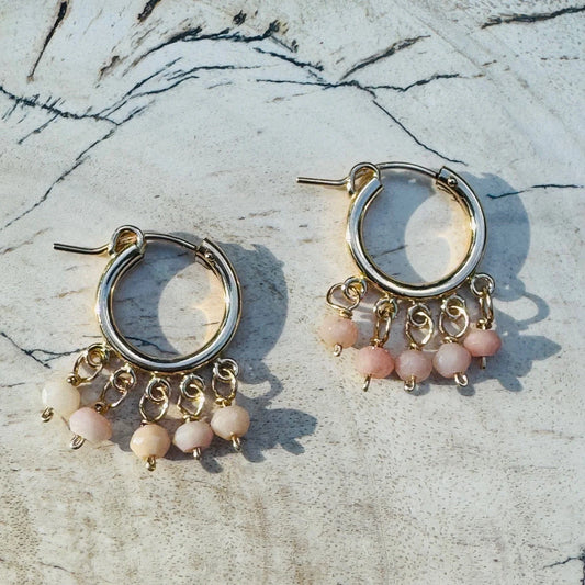 Pink Opal Best Bunch Hoops