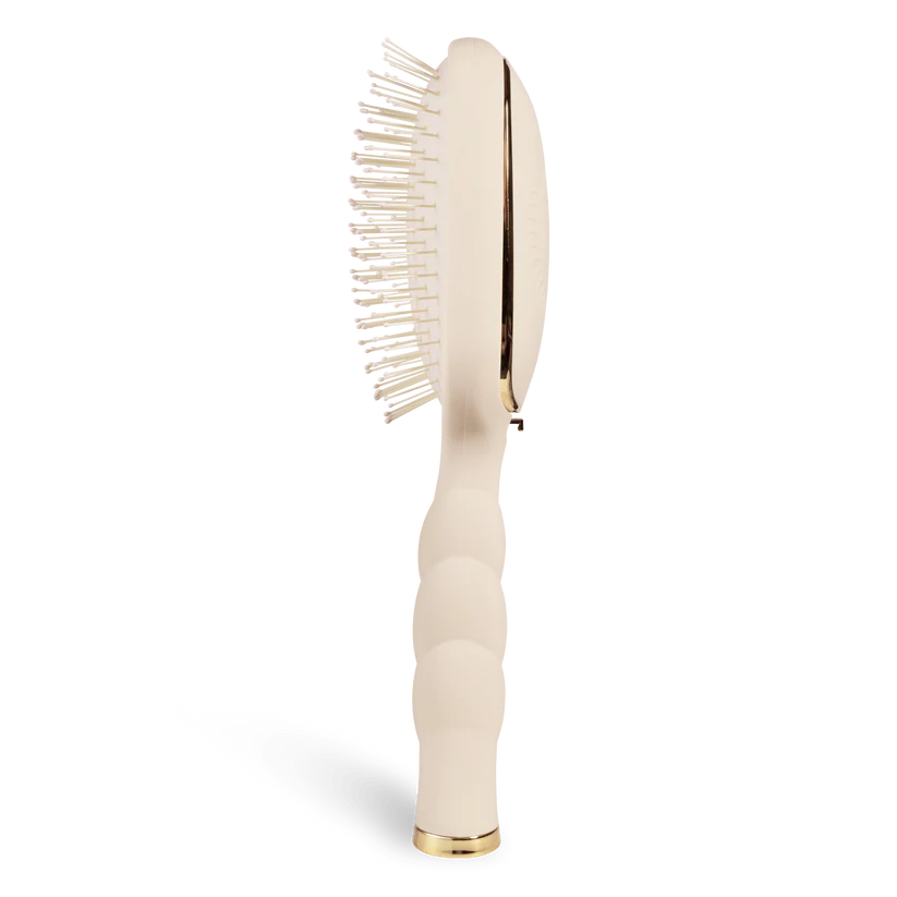 Teleties Detangler Hair Brush for Medium Hair – Tan - Full Size