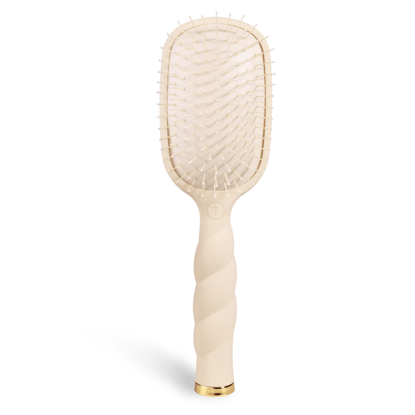 Teleties Detangler Hair Brush for Medium Hair – Tan - Full Size