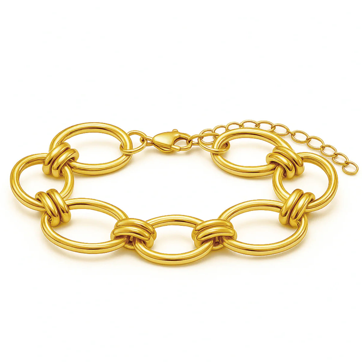 Ruby Oval Chain Bracelet