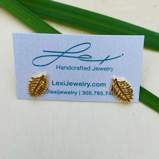 Palm Frond Studs