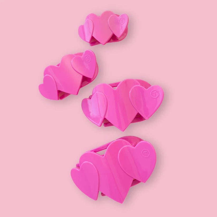Teleties Heart Flat Clips