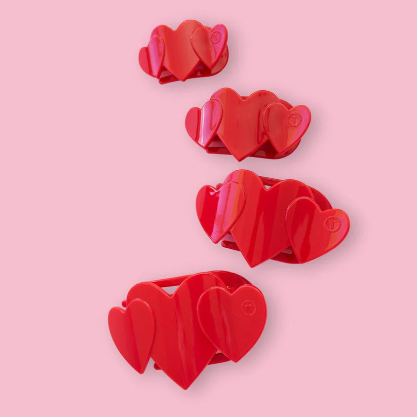 Teleties Heart Flat Clips