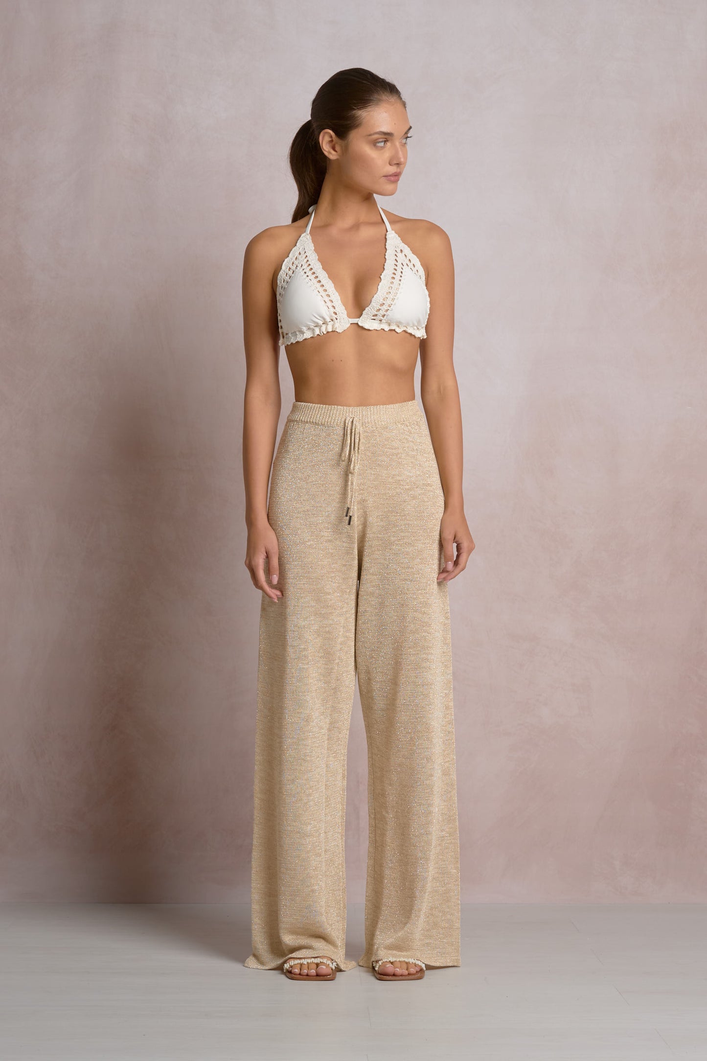 Natural Drawstring Pants