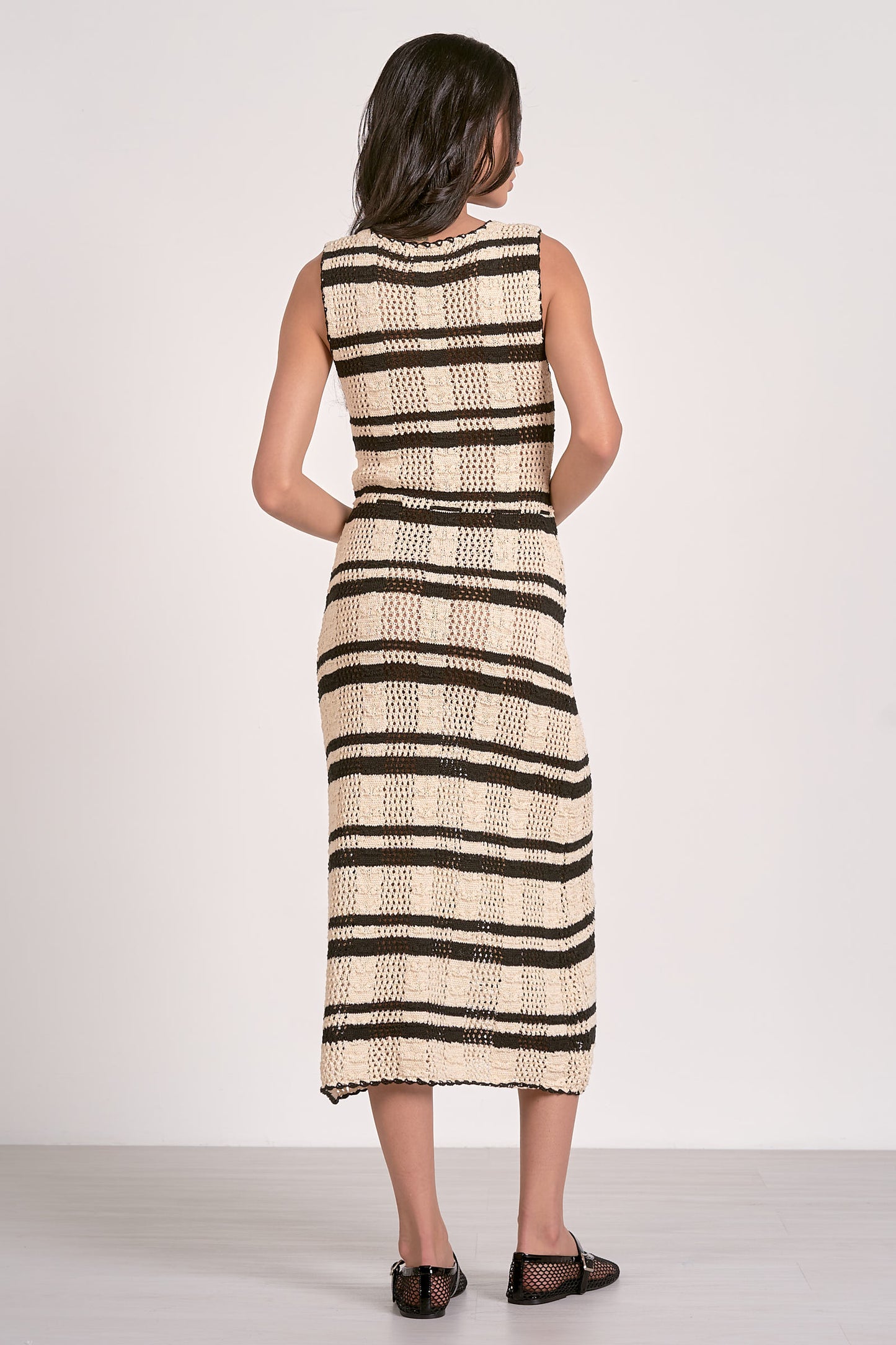 Natural Black Stripe Maxi